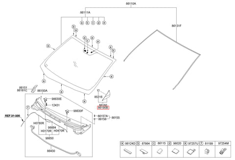 GARNISH ASSY-DELTA RH 86190-3X600 (Original, New)