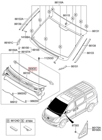 W/STRIP-HOOD 86430-4H001 (Original, New)