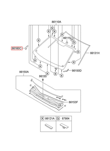 COVER ASSY-COWL TOP SIDE,RH 86160-2H010 (Original, New)