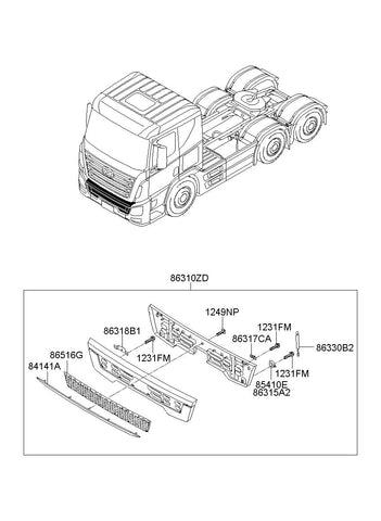 BRACKET-GAS LIFTERLH <br>86315-7P000, <br>863157P000, <br>86315 7P000 <br>(Original, New)