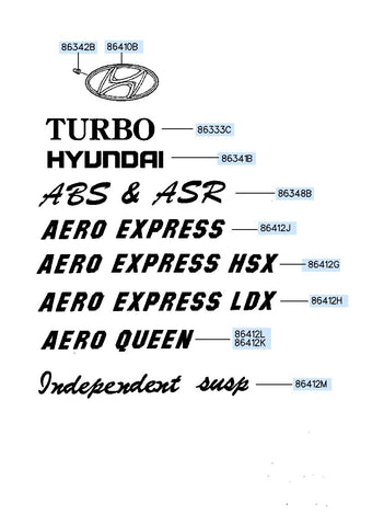 EMBLEM-AERO QUEEN HI CLASS <br>86411-8A300CC, <br>864118A300CC, <br>86411 8A300CC <br>(Original, New)