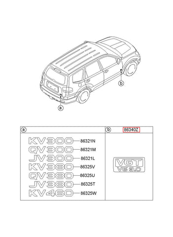 EMBLEM-VGT V6 3.0 86330-2J000 (Original, New)