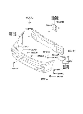 LAMP ASSY-FRONT FOGLH <br>92201-M3000, <br>92201M3000, <br>92201 M3000 <br>(Original, New)