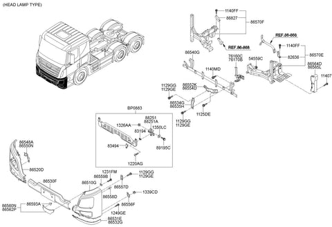 MOULD-CORNERRH <br>86532-7P000, <br>865327P000, <br>86532 7P000 <br>(Original, New)