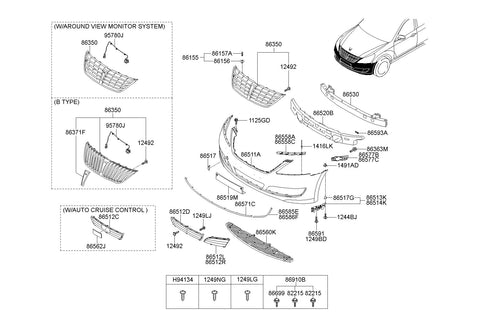 CAMERA ASSY-FR BLIND 95780-3N501 957803N501 95780 3N501