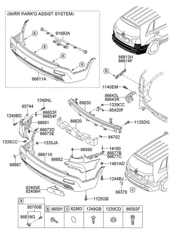 LAMP ASSY-REAR FOG & R/REFLRH <br>92406-2P300, <br>924062P300, <br>92406 2P300 <br>(Original, New)