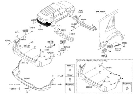 WIRING ASSY-RR BUMPR <br>91880-2P093, <br>918802P093, <br>91880 2P093 <br>(Original, New)