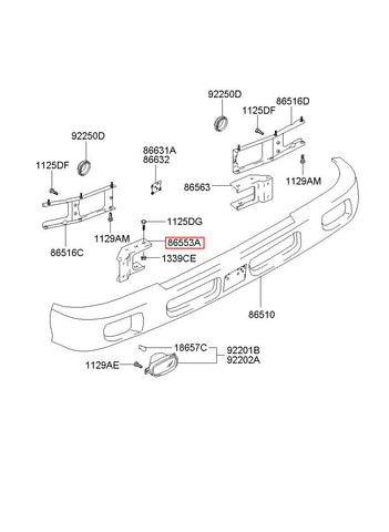 STAY-FR BPR,LH 86513-5H002 (Original, New)