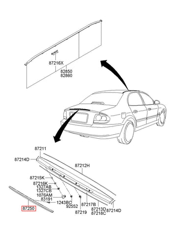 GARNISH ASSY- DUMMY R/R 87250-3D100 (Original, New)