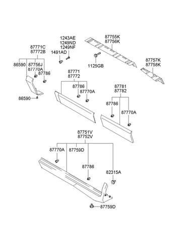 GARNISH ASSY-RR DR RH <br>87732-26900, <br>8773226900, <br>87732 26900 <br>(Original, New)