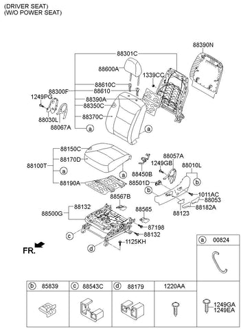 SUPPORT ASSY-LUMBAR <br>88520-2PAC0, <br>885202PAC0, <br>88520 2PAC0 <br>(Original, New)