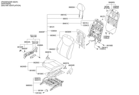 SWITCH ASSY-POWER FR SEAT RH <br>88640-3X100HZ, <br>886403X100HZ, <br>88640 3X100HZ <br>(Original, New)