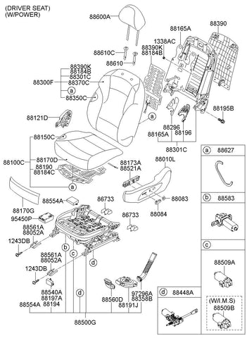 SWITCH ASSY-POWER FR SEAT LH <br>88191-3S200RY, <br>881913S200RY, <br>88191 3S200RY <br>(Original, New)