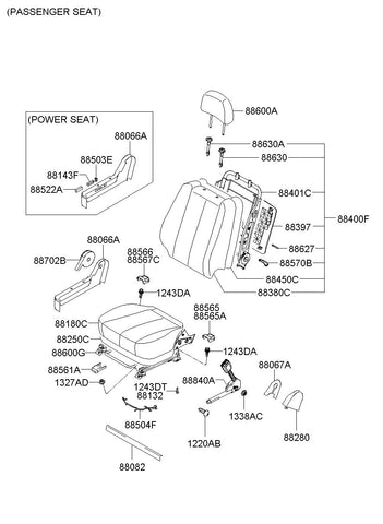 SWITCH ASSY-POWER FR SEAT RH <br>88521-3K101, <br>885213K101, <br>88521 3K101 <br>(Original, New)