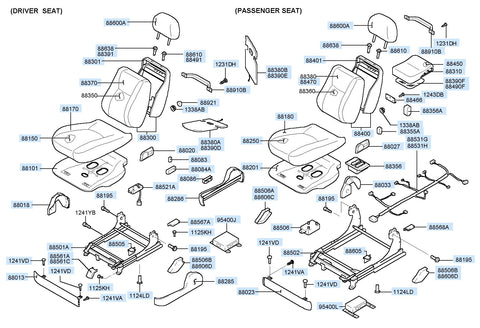 SWITCH ASSY-FR SEAT PWRRH <br>88025-3B200, <br>880253B200, <br>88025 3B200 <br>(Original, New)