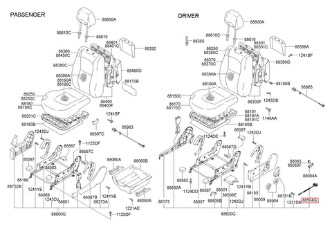 SWITCH ASSY-FR SEAT POWER 88504-26200 (Original, New)