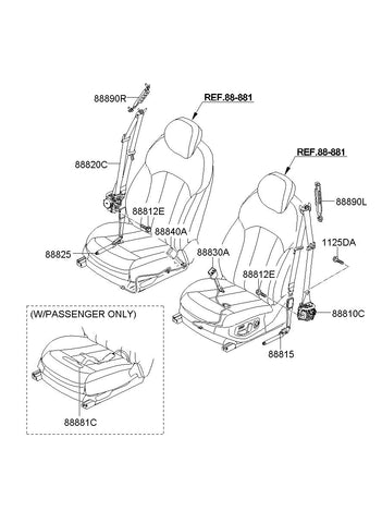 HEIGHT ADJUSTER ASSYLH <br>88890-B1000, <br>88890B1000, <br>88890 B1000 <br>(Original, New)