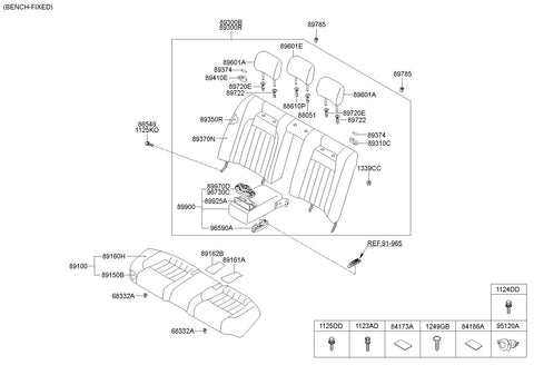 SWITCH ASSY-RR SEAT CONTROL <br>89970-3M500GS, <br>899703M500GS, <br>89970 3M500GS <br>(Original, New)