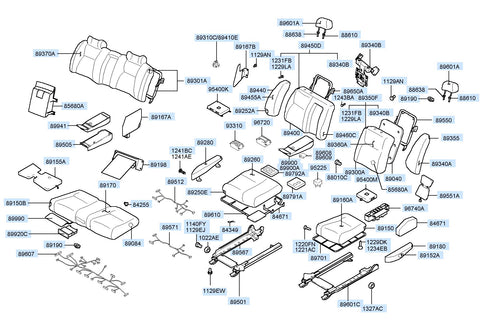 SWITCH ASSY-RR POWER SEAT,LH <br>89791-3B100, <br>897913B100, <br>89791 3B100 <br>(Original, New)