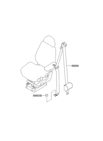 BELT ASSY-SEAT3POINT 89888-8K000 898888K000 89888 8K000