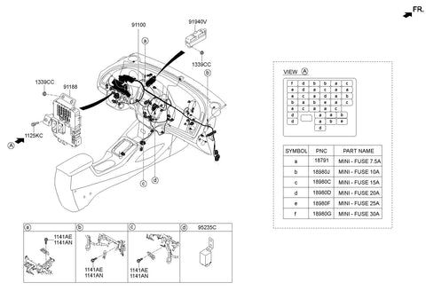 BOX ASSY-ICM RELAY <br>91940-A7100, <br>91940A7100, <br>91940 A7100 <br>(Original, New)