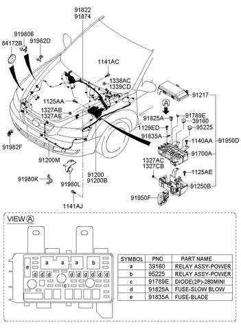 BODY ASSY-ENG ROOM JUNCTION BOX <br>91950-3K540, <br>919503K540, <br>91950 3K540 <br>(Original, New)