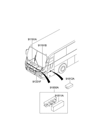 WIRING ASSY-SWITCH PNL <br>91191-8A000, <br>911918A000, <br>91191 8A000 <br>(Original, New)