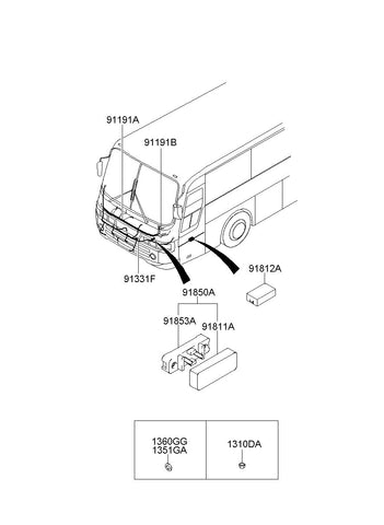 WIRING ASSY-SWITCH PNL <br>91191-8A050, <br>911918A050, <br>91191 8A050 <br>(Original, New)