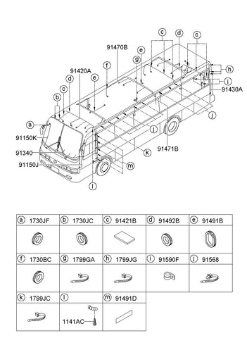 WIRING ASSY-GAUGE PANEL <br>91340-6J000, <br>913406J000, <br>91340 6J000 <br>(Original, New)