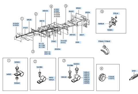 WIRING ASSY-B/RELAY TO A/CON R <br>91502-82201, <br>9150282201, <br>91502 82201 <br>(Original, New)