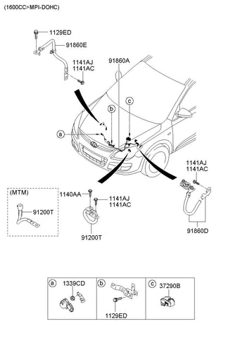 WIRING ASSY-BATTERY (+) <br>91850-2L021, <br>918502L021, <br>91850 2L021 <br>(Original, New)