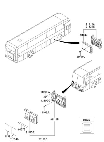 COVER ASSY-RELAY & FUSE BOX UP <br>91843-8D002, <br>918438D002, <br>91843 8D002 <br>(Original, New)