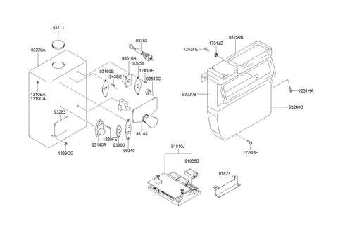 LID ASSY-SIDE BOX SWITCH <br>93240-8A005QT, <br>932408A005QT, <br>93240 8A005QT <br>(Original, New)