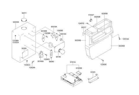 BOX ASSY-SIDE SWITCH <br>93230-8A005, <br>932308A005, <br>93230 8A005 <br>(Original, New)