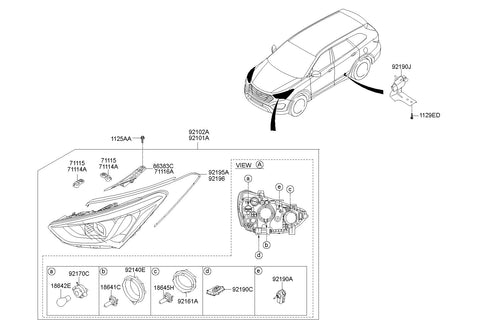 LAMP ASSY-HEADLH <br>92101-B8100, <br>92101B8100, <br>92101 B8100 <br>(Original, New)