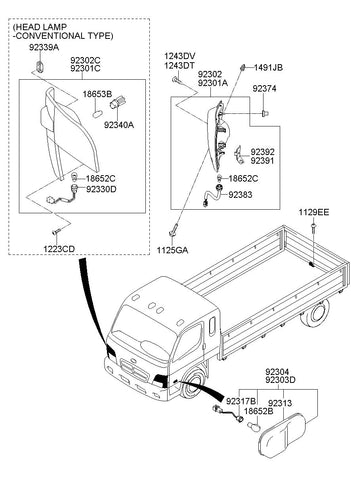 LAMP ASSY-FRONT COMBINATIONLH <br>92301-5H900, <br>923015H900, <br>92301 5H900 <br>(Original, New)