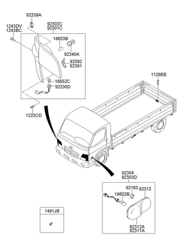 LAMP ASSY-FRONT COMBINATIONRH 92302-5H900 923025H900 92302 5H900