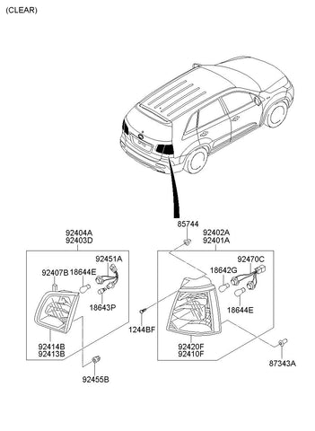 LAMP ASSY-REAR COMBINATIONRH <br>92402-2P600, <br>924022P600, <br>92402 2P600 <br>(Original, New)