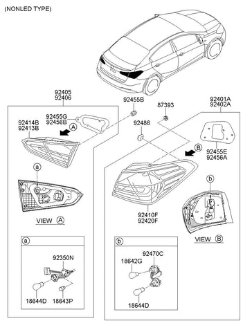 LAMP ASSY-REAR COMBINATIONLH <br>92401-A7400, <br>92401A7400, <br>92401 A7400 <br>(Original, New)