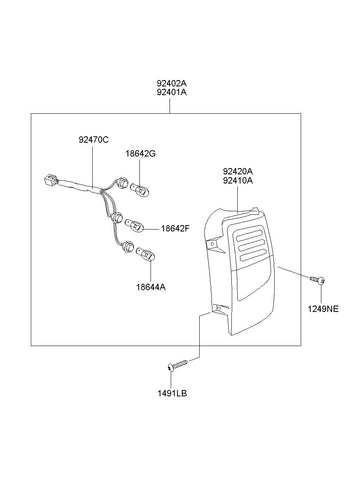 LAMP ASSY-REAR COMBINATIONLH <br>92401-M3000, <br>92401M3000, <br>92401 M3000 <br>(Original, New)