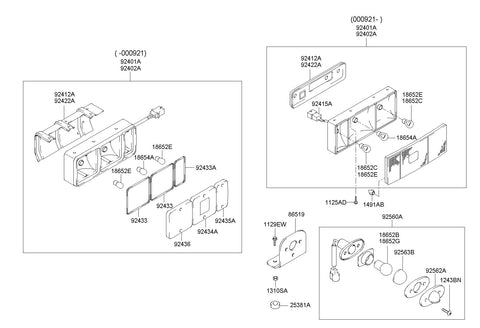 LAMP ASSY-REAR COMBINATIONRH <br>92440-45005, <br>9244045005, <br>92440 45005 <br>(Original, New)