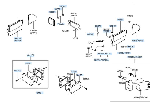 LAMP ASSY-REAR COMBINATIONRH <br>92402-8A101, <br>924028A101, <br>92402 8A101 <br>(Original, New)