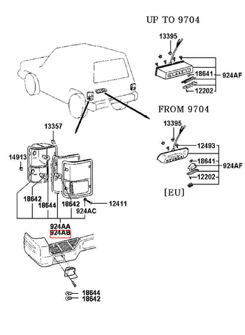 LAMP ASSY-RR COMBINATION RH HR804-575 (Original, New)