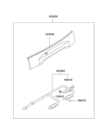 GARNISH-BACK PNL <br>92450-M3000, <br>92450M3000, <br>92450 M3000 <br>(Original, New)