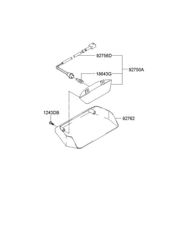 LAMP ASSY-HMS <br>92700-M2010, <br>92700M2010, <br>92700 M2010 <br>(Original, New)