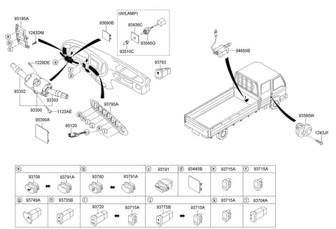 SWITCH ASSY-PTO <br>93763-5L000, <br>937635L000, <br>93763 5L000 <br>(Original, New)