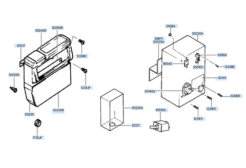 PAD ASSY-SWITCH BOX <br>93250-8A002, <br>932508A002, <br>93250 8A002 <br>(Original, New)