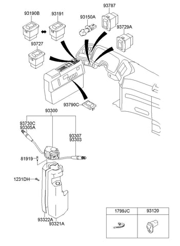 SWITCH ASSY-MULTIFUNCTION <br>93300-8A500, <br>933008A500, <br>93300 8A500 <br>(Original, New)