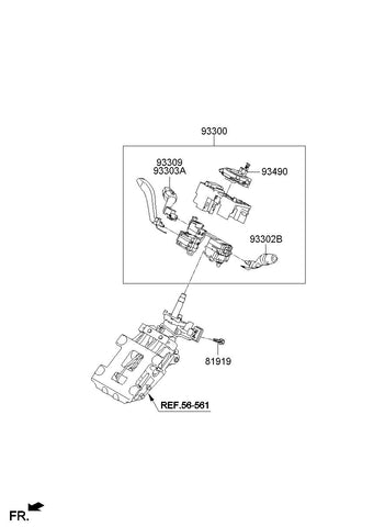 CONTACT ASSY-CLOCK SPRING <br>93490-7S000, <br>934907S000, <br>93490 7S000 <br>(Original, New)