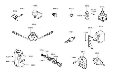 SWITCH-VENTILATOR <br>93680-83520, <br>9368083520, <br>93680 83520 <br>(Original, New)